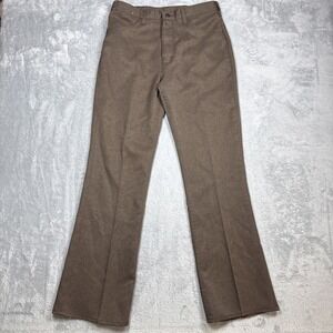 Vintage Wrangler Pants Men 33X32 (Fits 32X31) Brown Wrancher Dress Jeans 82683BN